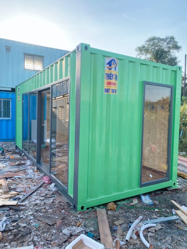 Container 20f ốp gỗ có toilet - Ảnh 3